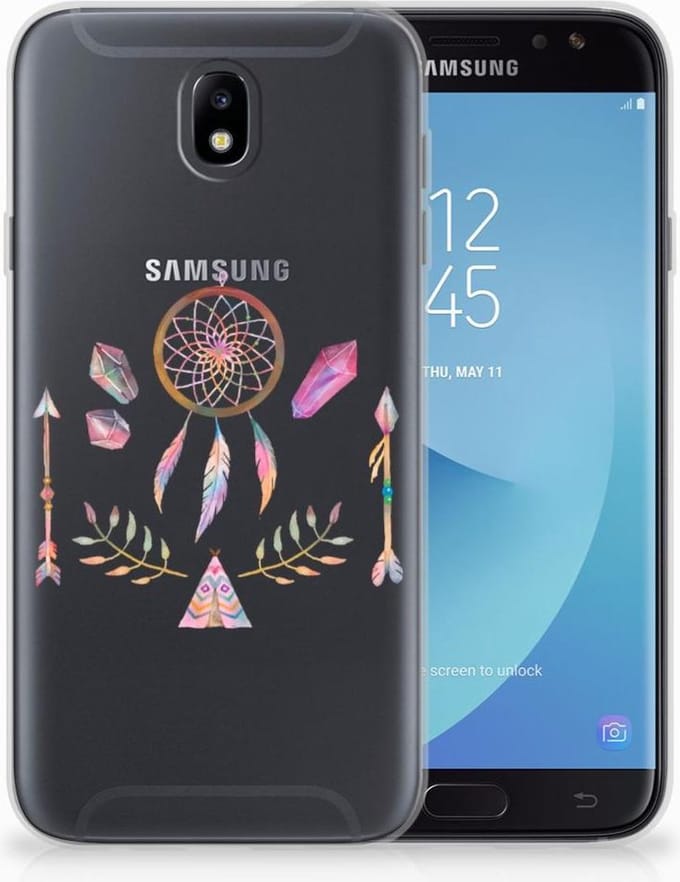 Samsung Galaxy J7 2017 | J7 Pro Telefoonhoesje met Naam Boho Dreamcatcher
