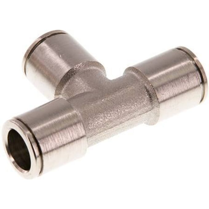 10mm T-koppeling Messing Insteekfitting NBR