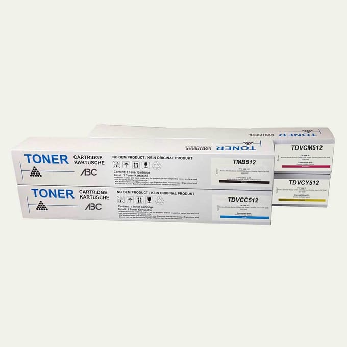 ABC huismerk Set 4x Toner geschikt voor Develop TN-512 Ineo+ Ineo + 454 454E 554 554E