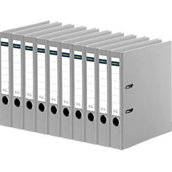 Schäfer Shop Select  ordner, A4, rugbreedte 50 mm, 10 stuks, grijs