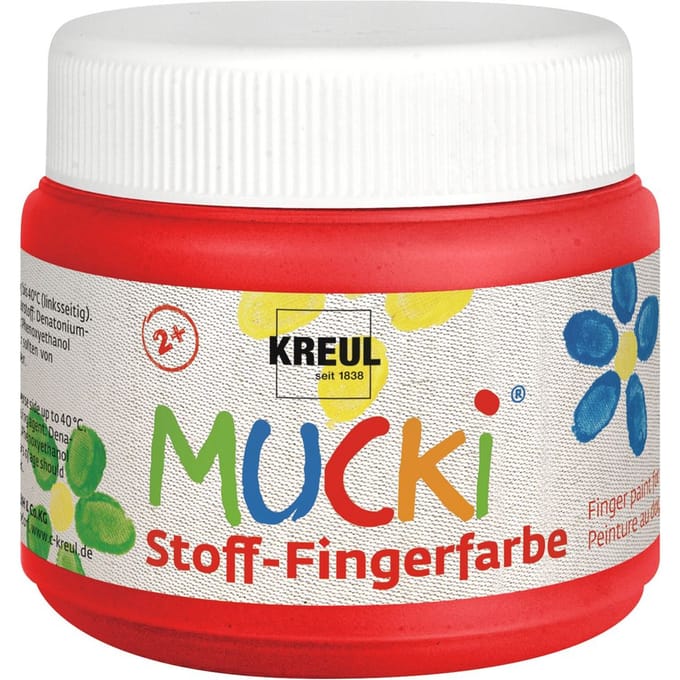 MUCKI-stof-Vingerverf, 150 ml - Rood