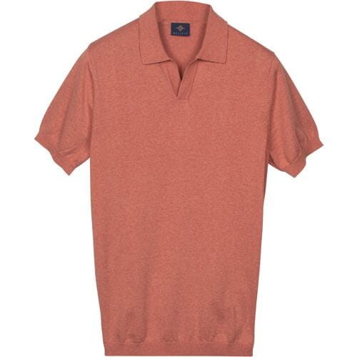 Baileys Polo Knitted Short Sleeve No-Button Collar Abrikoos / male