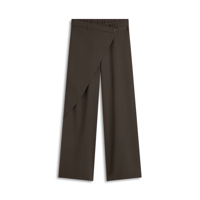 Summum Trousers Wrap Fluid Pantalons Donkerbruin 4s2893-11851