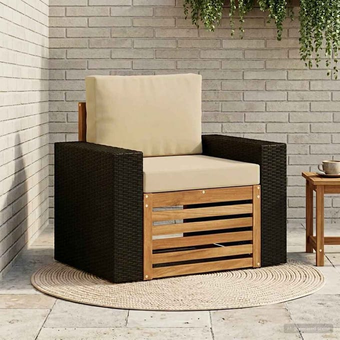 vidaXL - Buiten - Midden - Sofa - Naturel