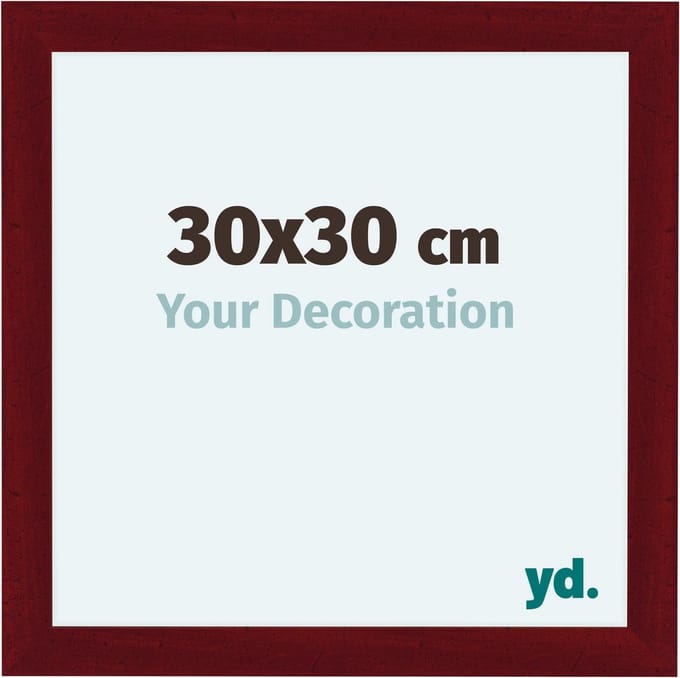 Your Decoration - Fotolijst 30x30 cm - MDF - Wijnrood Geveegd - Como