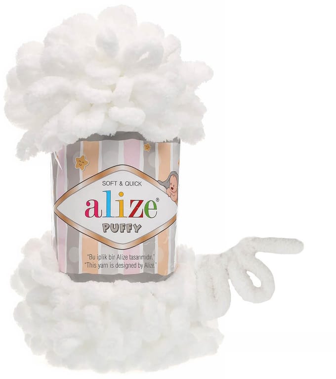 Alize Puffy 55 White Pakket 5 bollen 100 Gram