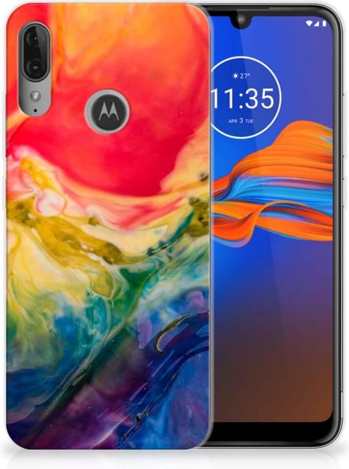 Hoesje maken Motorola Moto E6 Plus Watercolor Dark