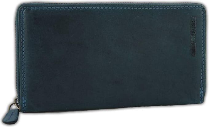 Hillburry VL77706 Leren Rits Portemonnee Dames - Blauw