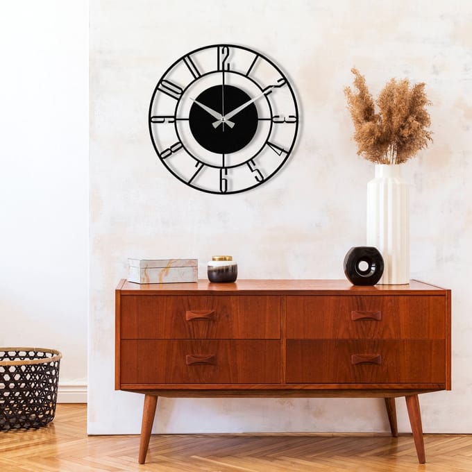 Wandklok Wallity | 100% Metaal | Zwart