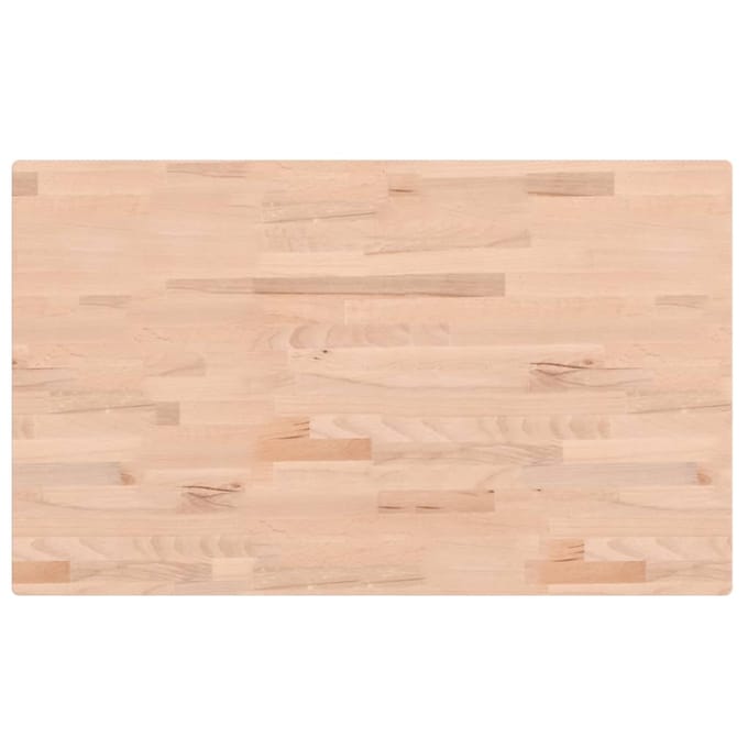 vidaXL - Wastafelblad - 100x60x2,5 - cm - massief - beukenhout