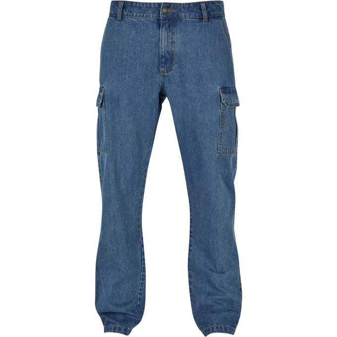 Urban Classics - Straight Leg Cargobroek - Taille, 30 inch - Blauw
