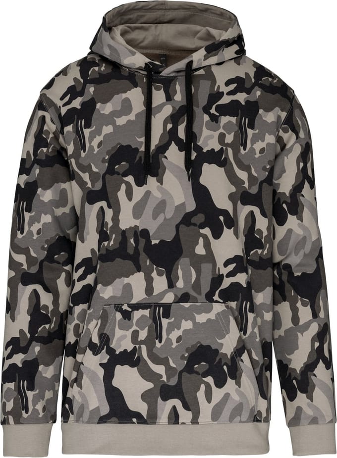 Kariban Herensweater met capuchon K476 - Grey Camouflage - M