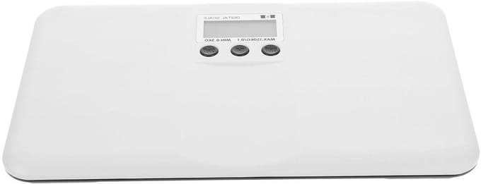 Babyweegschaal - Digitale weger - Gewicht meten - Dun en plat ontwerp - 150 kg capaciteit - Wit