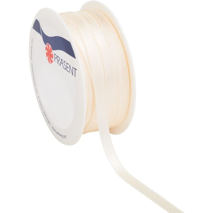 Satijnen lint, 6 mm - Créme