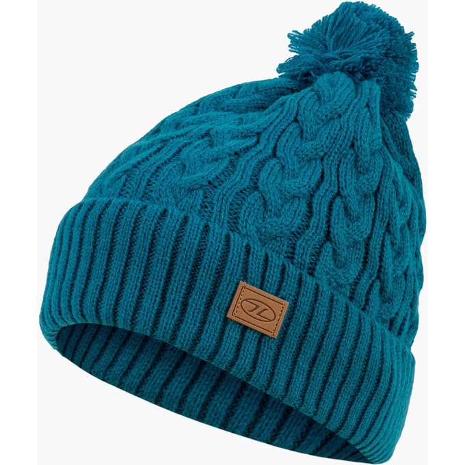 Beira Lined Bobble Hat Ocean Blue