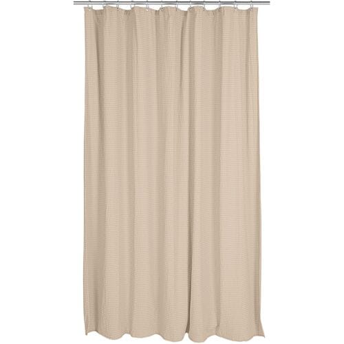 LIVARNO Seersucker douchegordijn, 180 x 200 cm (Beige)