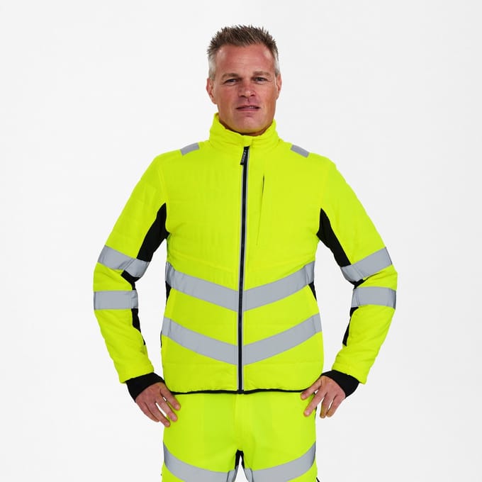 Engel Safety gewatteerde jack 1159-158 - Hi-vis Yellow / Black - M