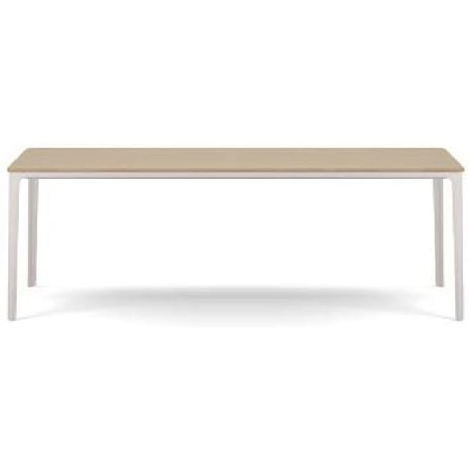 Vitra - Plate eettafel - Eiken naturlijk geolied - wit - 240 x 100 cm - bruin
