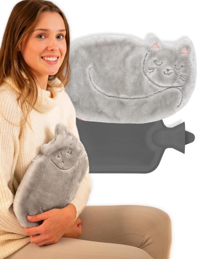 Kruik Warm Water Cadeau - Hot Water Bottle Kat Met Oren
