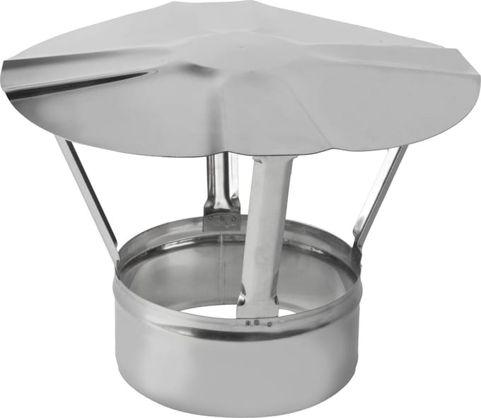 Regenkap RVS 316L Ø130mm.