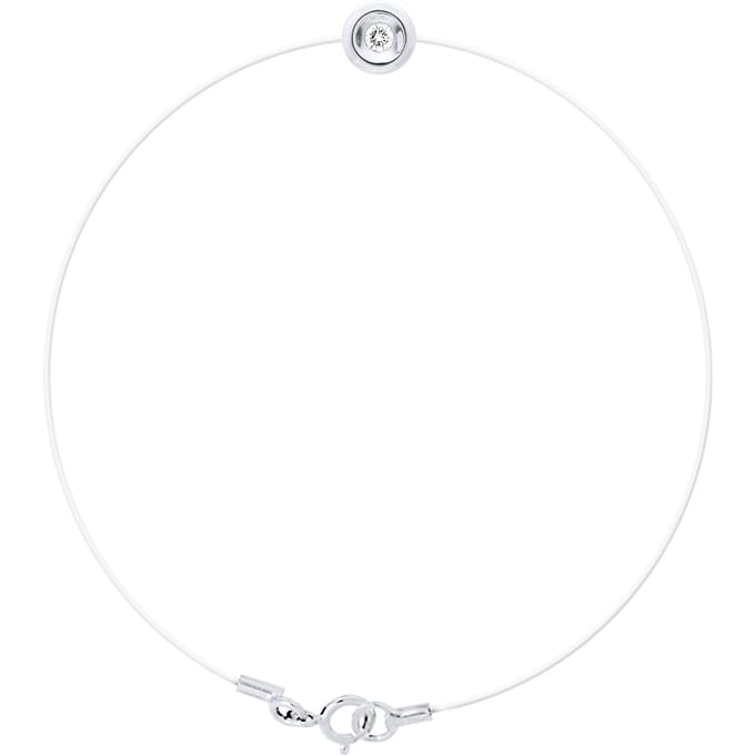 0050 Cts Diamond Bracelet Nylon Transparant 925