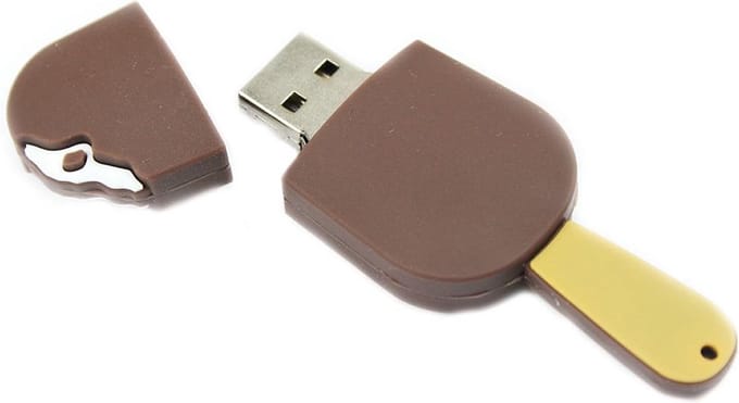 Ulticool USB-stick - Ijsje Chocolade - 16 GB - Zomer - Bruin Wit
