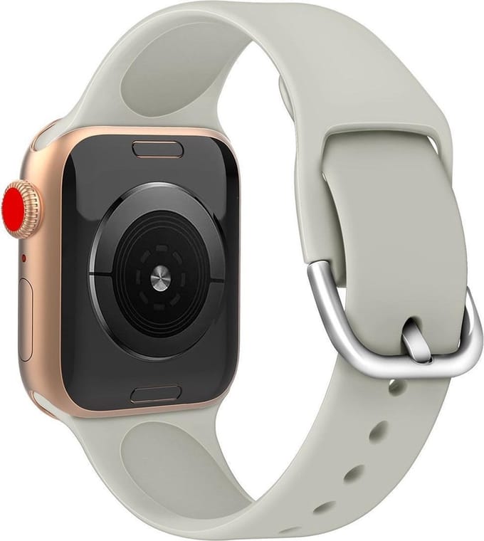 Smartwatch bandje - Apple Watch 42mm 44mm - grijs siliconen