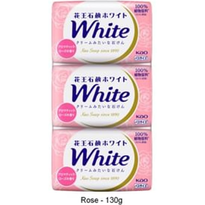 Kao - White Body Soap Rose - 130g × 3