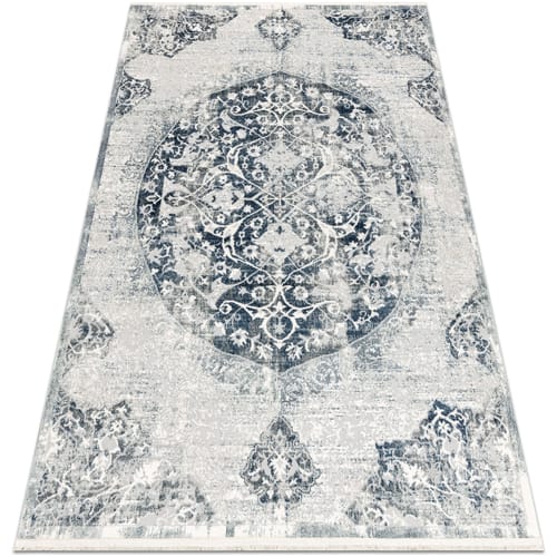 Kleden Rugsx DISTIN 0820A marineblauw / blauw / wit 80x150 cm