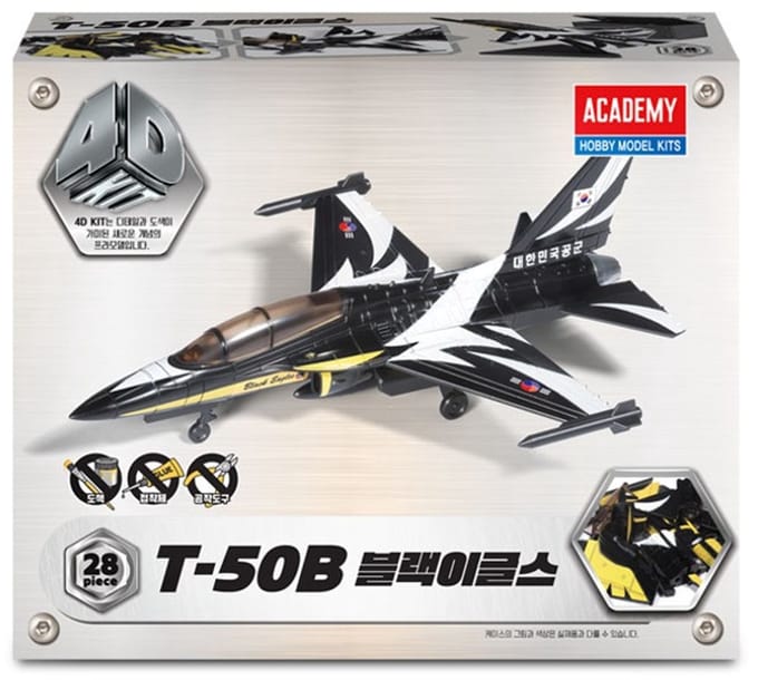 Academy Modelbouwpakket - 15400 KAI T-50 Black Eagles - Zuid-Koreaans Straaljager - Snap Fit Kit Plastic - Academy - Modelbouw
