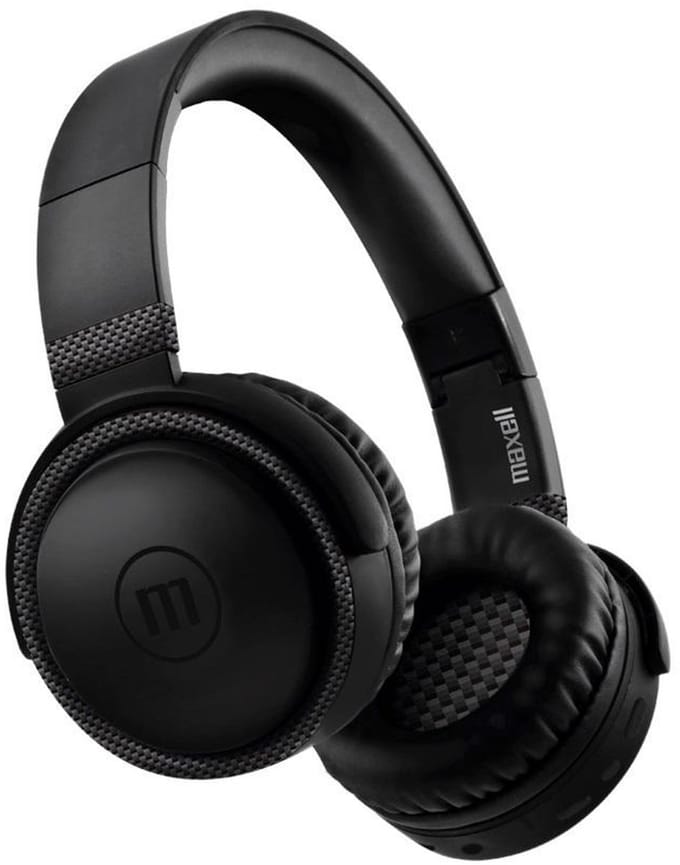 Maxell HP-BTB52 draadloze Bluetooth Koptelefoon / hoofdtelefoon - 40 mm drivers - Type-C snelladen - 3,5 mm jack - Microfoon - Verstelbare hoofdband [52046BK]