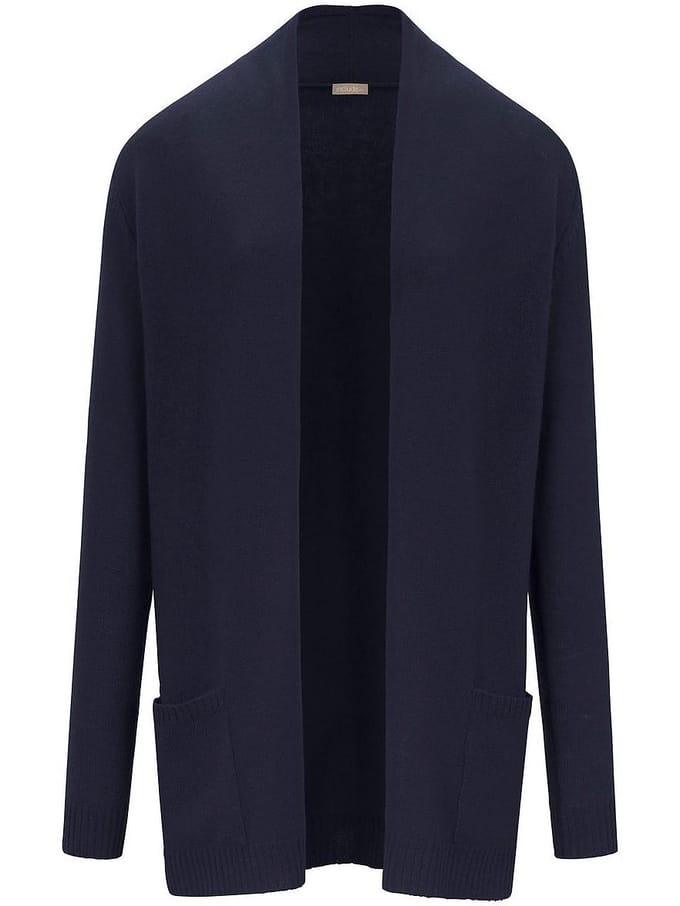 Vest 100% kasjmier lange mouwen Van Peter Hahn blauw