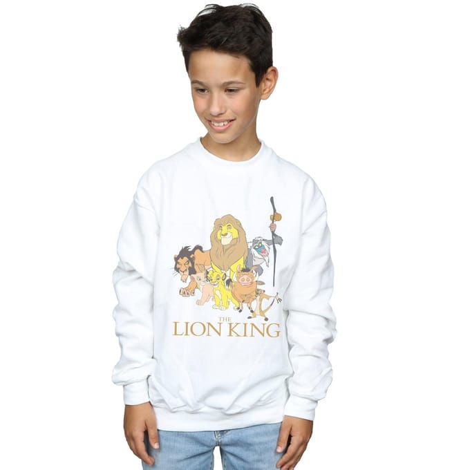 Disney Jongens The Lion King Groep Sweatshirt (Wit)