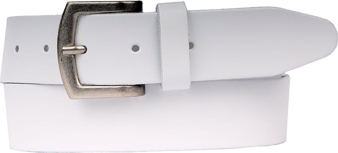 Petrol Industries Riem Heren - Broekriem - Verstelbaar - Leer - Wit - 85 cm - S