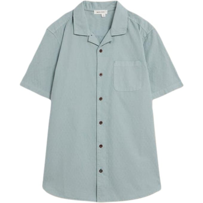 White Stuff Gaddesby Ss Shirt Dusty Blue Größe: S | Casual hemden Outlet | Herren | Blau