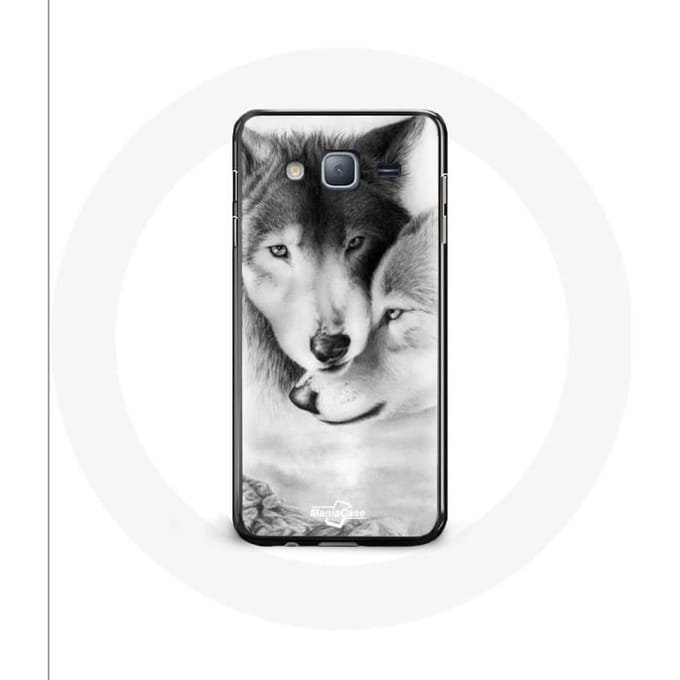 Coque pour Samsung Galaxy J7 Loup Duo animaux