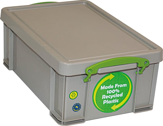 Really Useful Box opbergdoos 9 liter | gerecycleerd | grijs