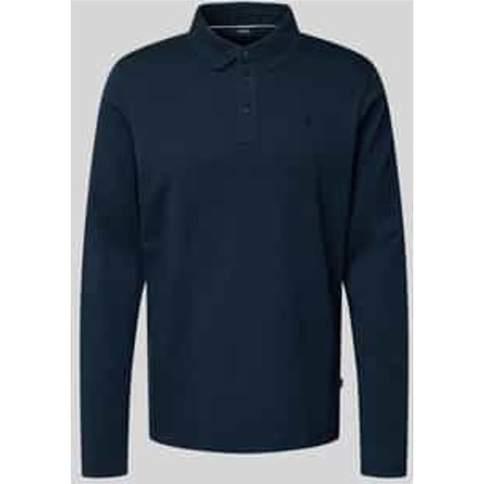 Regular fit poloshirt in design met lange mouwen, model 'Pero'