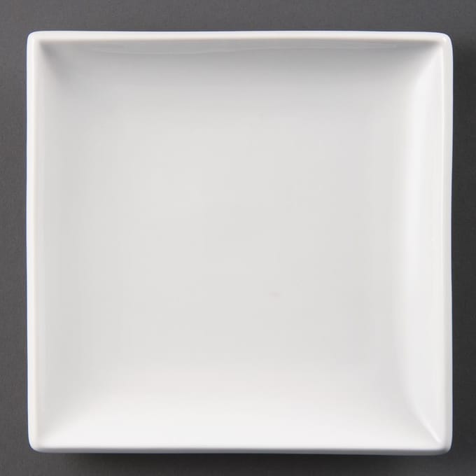 Olympia Whiteware vierkante borden | 24x24 cm | 12 Stuks