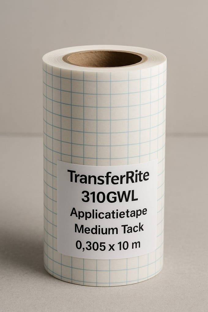 TransferRite 310GWL TransferTape/Applicatietape 0,305 x 10 m – Medium Tack met Liner