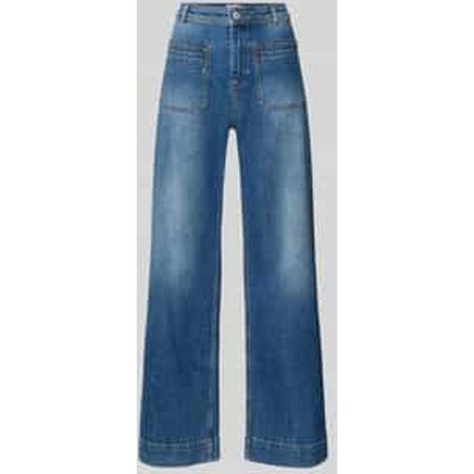 Wide fit jeans in used-look