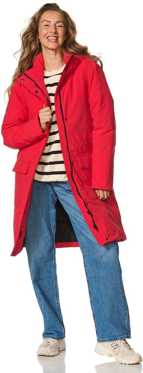 Happy Rainy Days Lange Regenjas Dames Aspen Rood