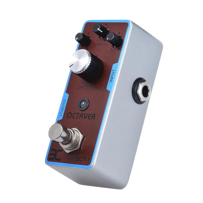 ENO EX OCT 1 OCTAVE Mini Octave Gitaar Effectpedaal True Bypass Volledig Metalen Behuizing bruin