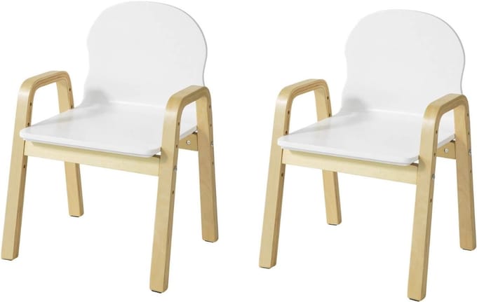 Core® Peuterstoel - Kinderstoel - Peuter Stoel - Wit - 32D x 40W x 53H cm - Set van 2