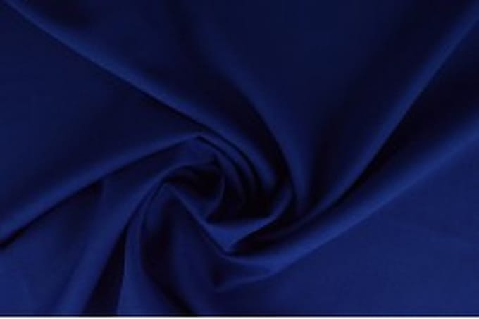 50 meter texture stof - Donkerblauw - 100% polyester