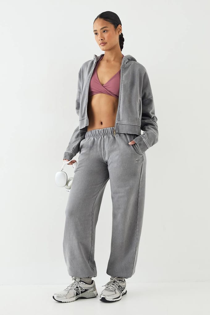 Dames DSGN Studio Premium Heavyweight Gewassen Cargo Jogger | Charcoal | Maat: Medium