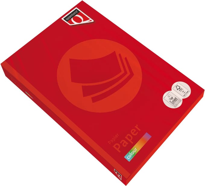 Kopieerpapier quantore colour a4 80gr felrood