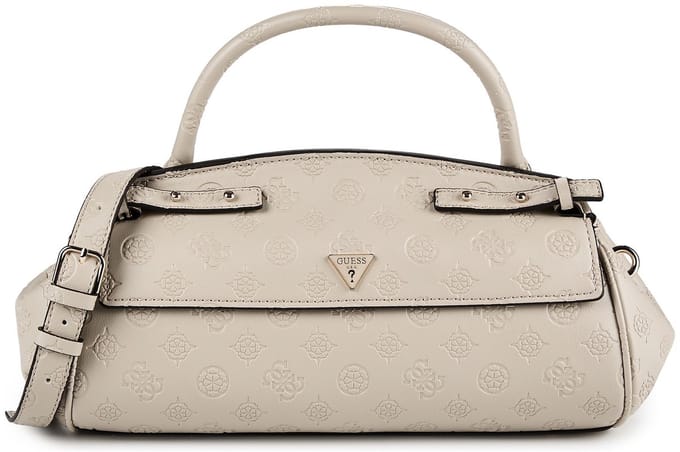 GUESS handtas schoudertas Diana Top Handle Flap Light Taupe Logo beige