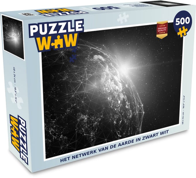 Puzzel Aarde - Sterren - Lijn - Legpuzzel - Puzzel 500 stukjes