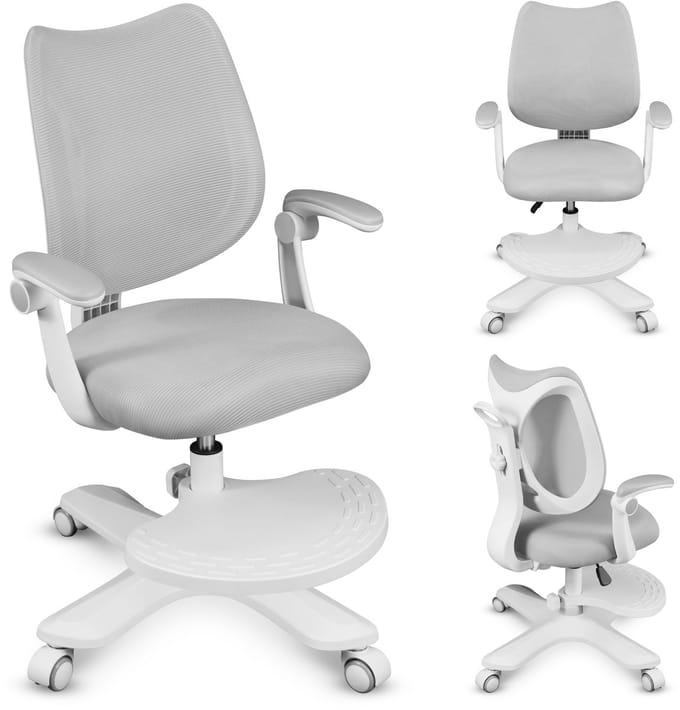 Mark Adler Junior 4.6 Kinderbureaustoel - Ergonomische Bureaustoel Kind - Verstelbare Kinderstoel - Grijs